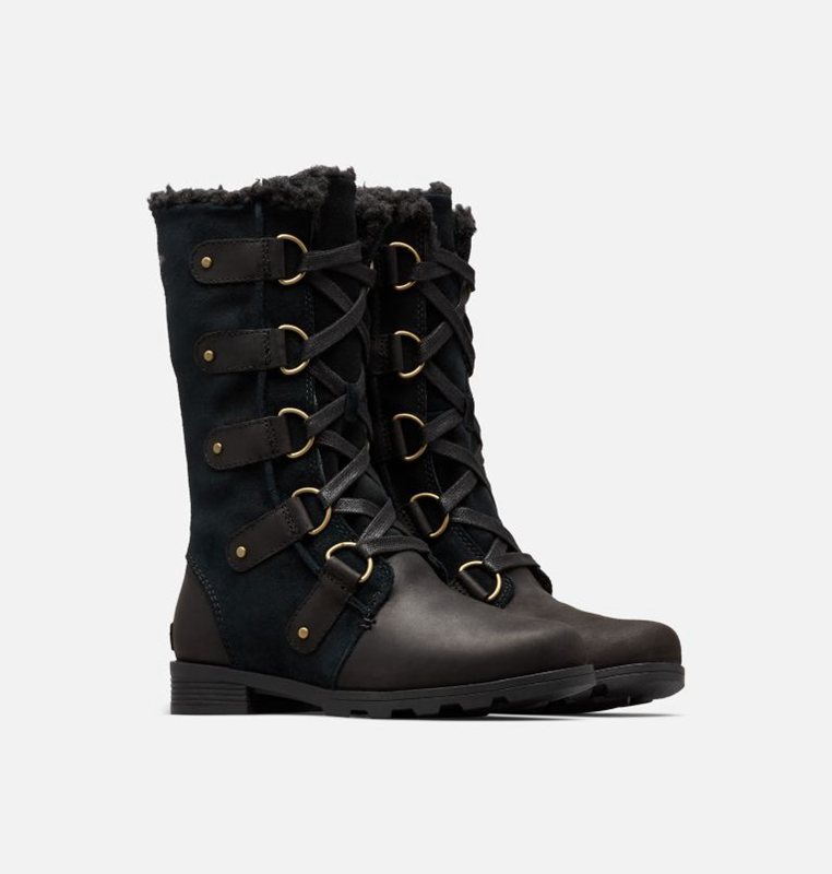 Sorel Dam Snörstövlar Svarta - Emelie™ Låga - XPV-065419